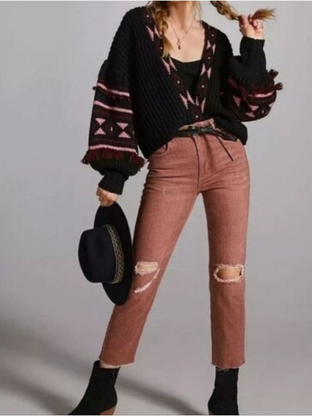 PILCRO ANTHROPOLOGIE EARTHCOLORS VINTAGE STRAIGHT JEAN HIGH RISE SIZE 29 EUC